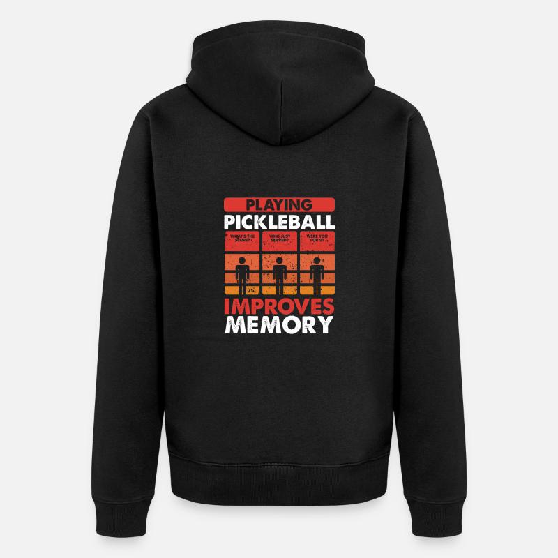 Jouer au pickleball - Veste à capuche bio Premium Unisexe - noir