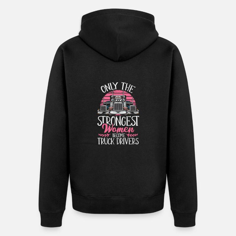 Camions Trucker Cadeau - Veste à capuche bio Premium Unisexe - noir