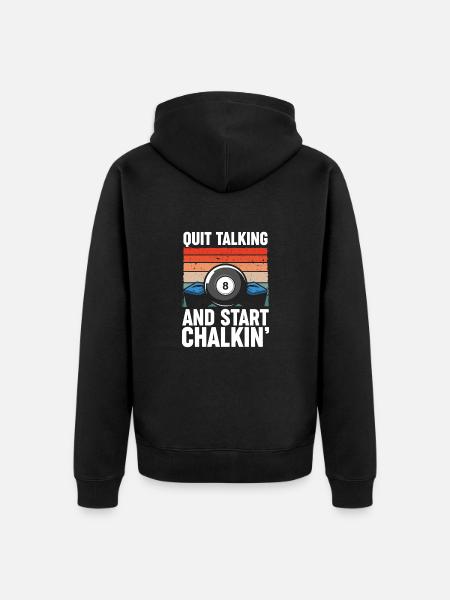 Billard Geschenk - Unisex Premium Bio Zip Hoodie - Schwarz