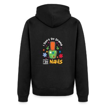 Je ne fais pas de théâtre Je fais des ongles Nail Tech - Veste à capuche bio Premium Unisexe - noir - Dos - Nico (187cm)