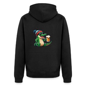 Party Crocodile Lunettes de soleil Bonnet Chapeau & Bière - Veste à capuche bio Premium Unisexe - noir - Dos - Nico (187cm)