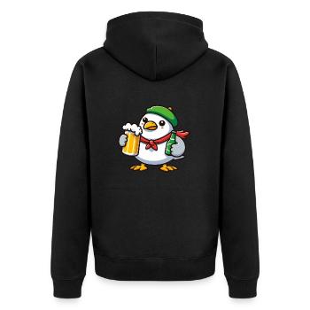 North Sea Seagull Bière Chope Bière Célébration Chapeau d’anniversaire - Veste à capuche bio Premium Unisexe - noir - Dos - Nico (187cm)