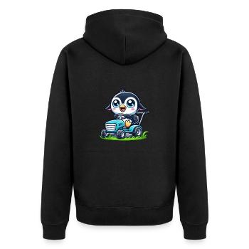 Penguin Tracteur Horticulture Paysagiste - Veste à capuche bio Premium Unisexe - noir - Dos - Nico (187cm)
