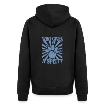 Bowling Spruch Qui donne un Split 2 - Veste à capuche bio Premium Unisexe - noir - Dos - Nico (187cm)