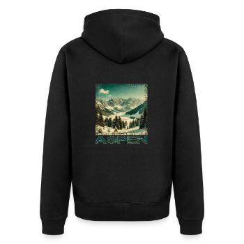 Aspen Colorado Ski Snowboard Hiver Vintage - Veste à capuche bio Premium Unisexe - noir - Dos - Nico (187cm)