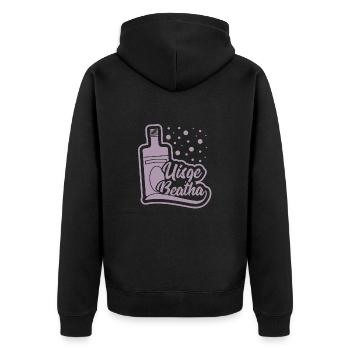 Whisky Uisge Beatha – Eau de Vie - Veste à capuche bio Premium Unisexe - noir - Dos - Nico (187cm)