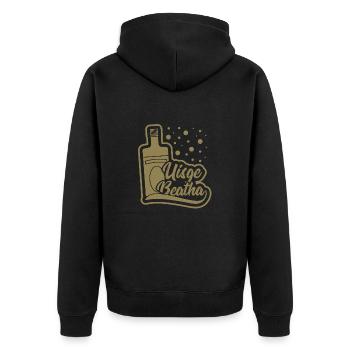 Whisky Uisge Beatha – Eau de Vie - Veste à capuche bio Premium Unisexe - noir - Dos - Nico (187cm)