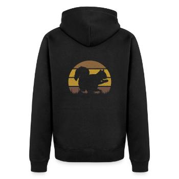 Écureuil - Veste à capuche bio Premium Unisexe - noir - Dos - Nico (187cm)