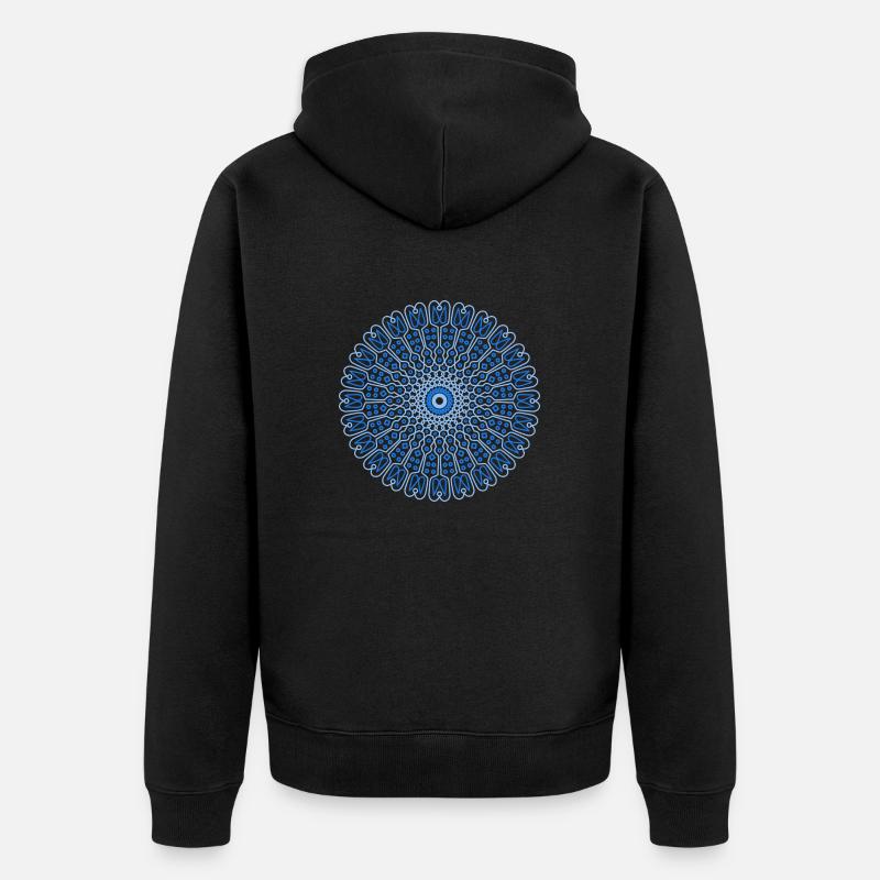 Mandala Mantra Hindouisme Bouddhisme - Veste à capuche bio Premium Unisexe - noir