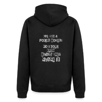 Yes I Am A Postal Worker Funny Delivery Person - Unisex Premium Organic Zip Hoodie - black - Back - Nico (187cm)