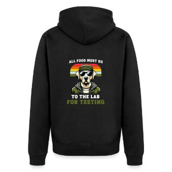 Tous les aliments doivent aller au laboratoire pour être testés au Labrador - Veste à capuche bio Premium Unisexe - noir - Dos - Nico (187cm)