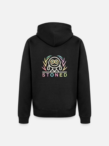 Soft Stoned - Unisex Premium Bio Zip Hoodie - Schwarz
