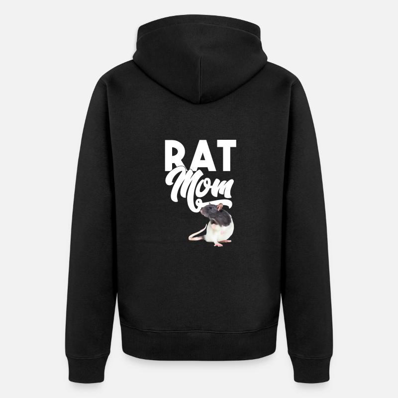Rat - Maman Rat - Veste à capuche bio Premium Unisexe - noir