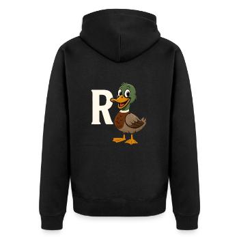 Pension Canard Retraite Grand-père Mamie - Veste à capuche bio Premium Unisexe - noir - Dos - Nico (187cm)