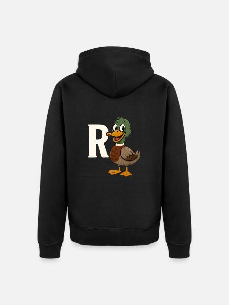 Rente Ente Ruhestand Renteneintritt Opa Oma - Unisex Premium Bio Zip Hoodie - Schwarz