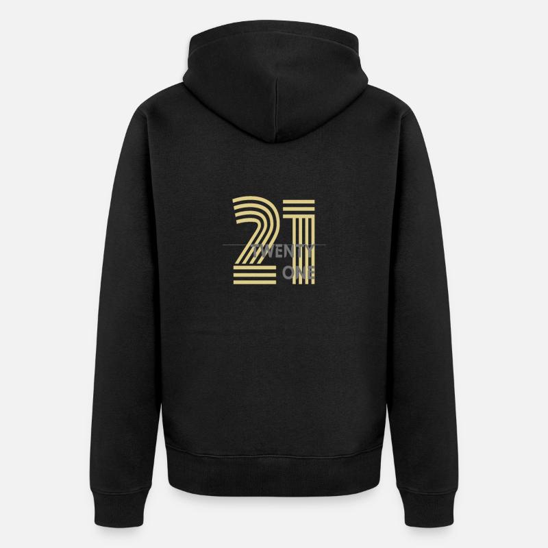 21 - Veste à capuche bio Premium Unisexe - noir