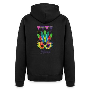 Costume de carnaval de Mardi Gras Mardi Gras - Veste à capuche bio Premium Unisexe - noir - Dos - Nico (187cm)