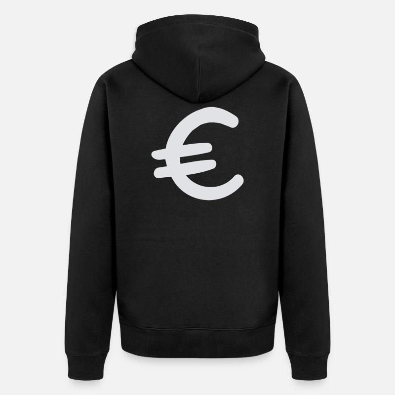 Marque en euros - Veste à capuche bio Premium Unisexe - noir