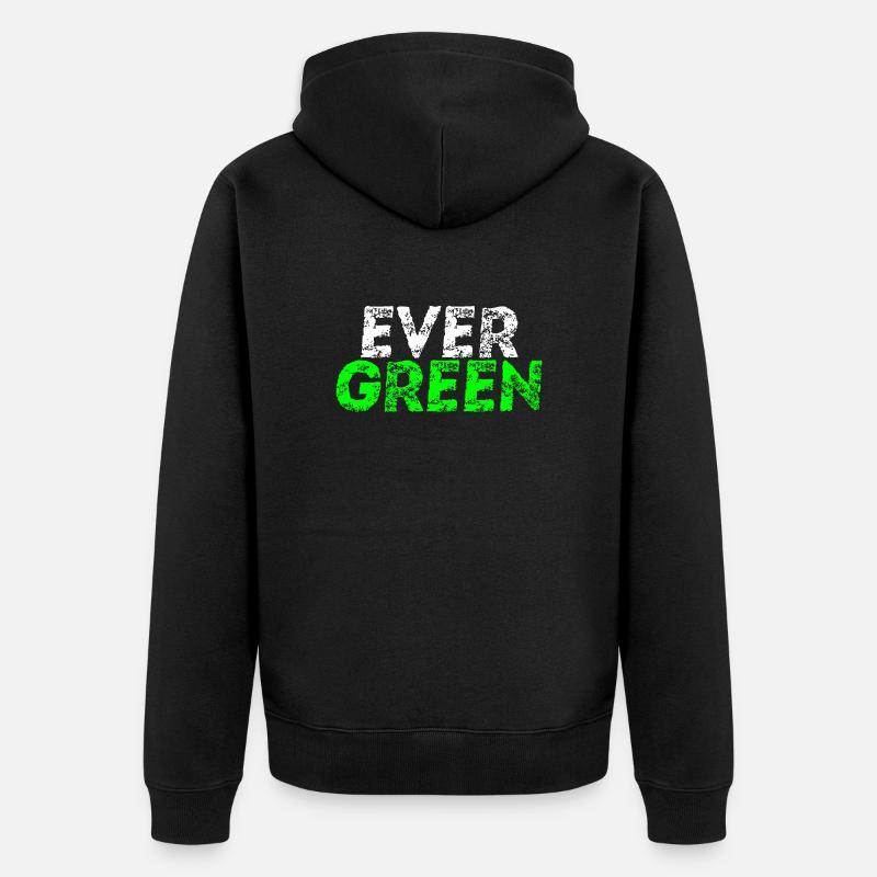 Evergreen Geschenkidee - Unisex Premium Bio Zip Hoodie - Schwarz