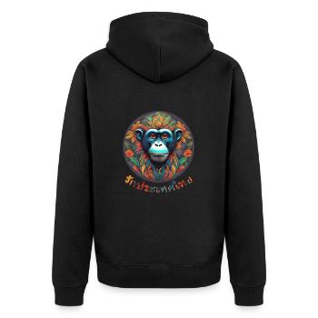 Love Thailand - Unisex Premium Bio Zip Hoodie - Schwarz - Hinten - Nico (187cm)