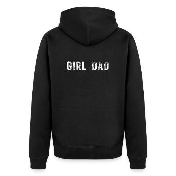 GIRL DAD CHEMISE HOMME, FIER PÈRE DE GIRLS VINTAGE - Veste à capuche bio Premium Unisexe - noir - Dos - Nico (187cm)