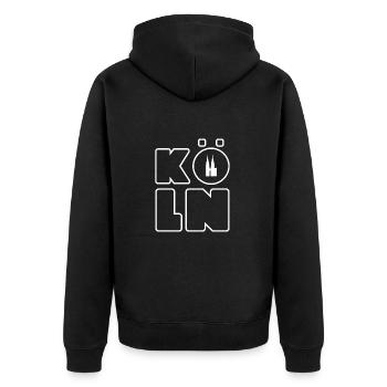 Cologne Graphique Carnaval Souvenir Carnaval Cologne - Veste à capuche bio Premium Unisexe - noir - Dos - Nico (187cm)