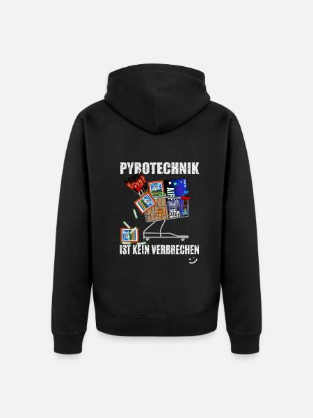 Pyrotechnics are not a crime - Unisex Premium Organic Zip Hoodie - black