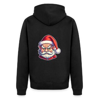 Père Noël, Bad Santa, tenue - Veste à capuche bio Premium Unisexe - noir - Dos - Nico (187cm)