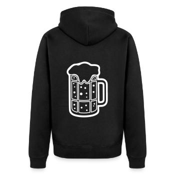 Chope de bière bière alcool Cheers - Veste à capuche bio Premium Unisexe - noir - Dos - Nico (187cm)