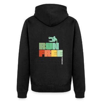 Course de Parkour gratuite - Veste à capuche bio Premium Unisexe - noir - Dos - Nico (187cm)