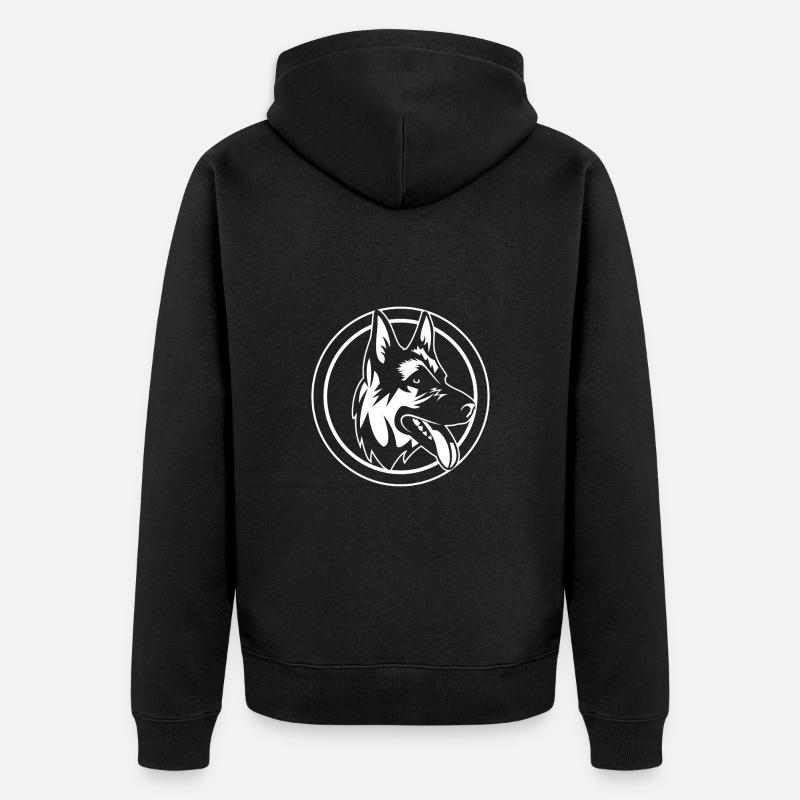 Deutscher Schäferhund - Unisex Premium Bio Zip Hoodie - Schwarz