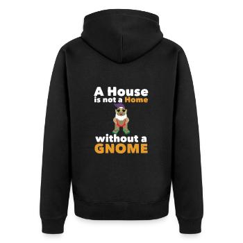 Gnome de jardin Une maison n’est pas une maison sans gnome - Veste à capuche bio Premium Unisexe - noir - Dos - Nico (187cm)