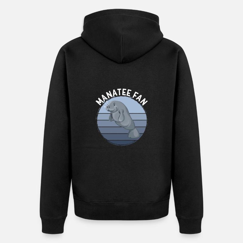 Ventilateur de lamantin - Veste à capuche bio Premium Unisexe - noir