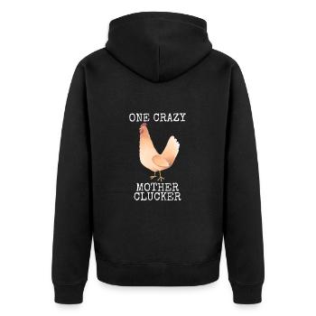 Poulet Un Crazy Mother Clucker - Veste à capuche bio Premium Unisexe - noir - Dos - Nico (187cm)