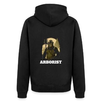 Arboriculteur - Veste à capuche bio Premium Unisexe - noir - Dos - Nico (187cm)