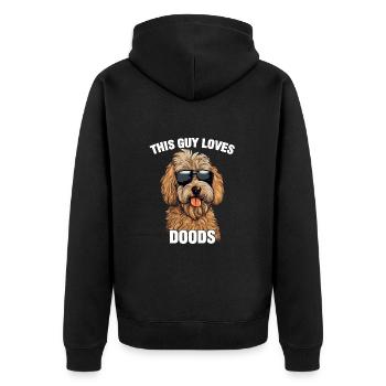 Goldendoodle Ce gars aime les griffonnages - Veste à capuche bio Premium Unisexe - noir - Dos - Nico (187cm)