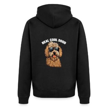 Goldendoodle Real Cool Dood - Veste à capuche bio Premium Unisexe - noir - Dos - Nico (187cm)