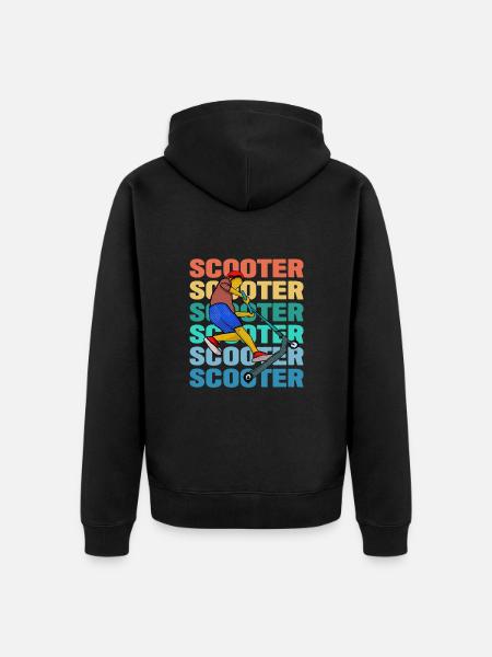 Scootering bunt - Unisex Premium Bio Zip Hoodie - Schwarz
