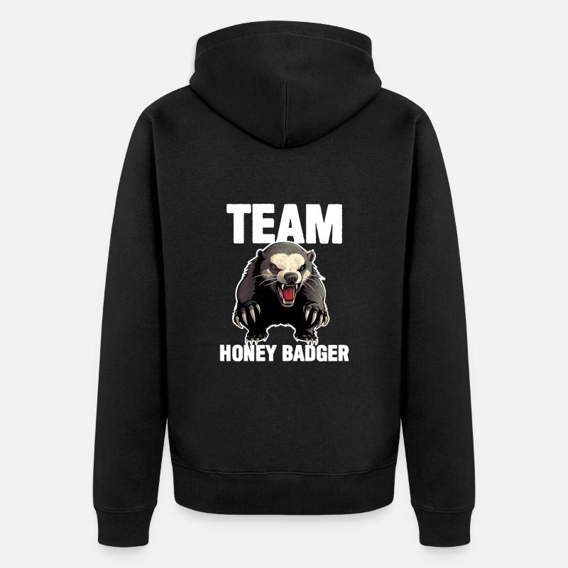 L’équipe Honey Badger - Veste à capuche bio Premium Unisexe - noir