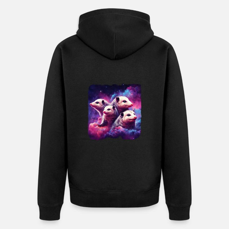 Possoms d’espace - Veste à capuche bio Premium Unisexe - noir