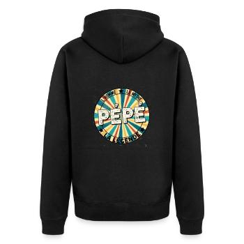 Mon Pépé Est Une légende Cadeau Humour Papi - Veste à capuche bio Premium Unisexe - noir - Dos - Nico (187cm)