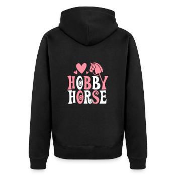 Cheval de loisir - Cheval de loisir - Équitation - Cadeau - Veste à capuche bio Premium Unisexe - noir - Dos - Nico (187cm)
