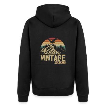 Vintage 2006 Cadeau Anniversaire 2006 Retro 2006 - Veste à capuche bio Premium Unisexe - noir - Dos - Nico (187cm)