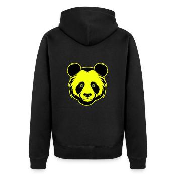 Icône de portrait de tête de panda - Veste à capuche bio Premium Unisexe - noir - Dos - Nico (187cm)