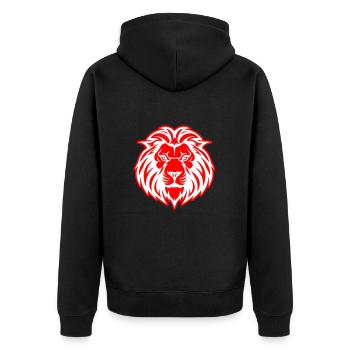 Tête de Lion - Veste à capuche bio Premium Unisexe - noir - Dos - Nico (187cm)