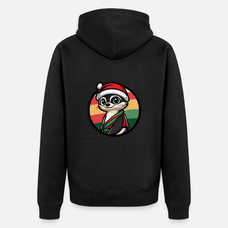 Suricate Noël Noël - Veste à capuche bio Premium Unisexe - noir