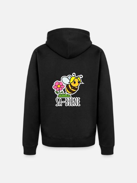 Sabine l’abeille mignonne - Veste à capuche bio Premium Unisexe - noir