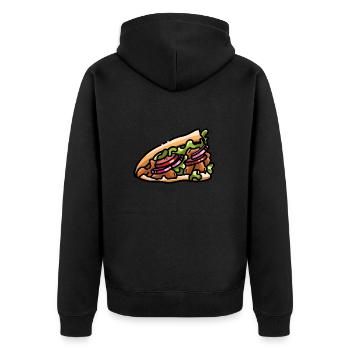 Döner Kebab Dürüm Yufka Dönerfleisch Pain plat - Veste à capuche bio Premium Unisexe - noir - Dos - Nico (187cm)