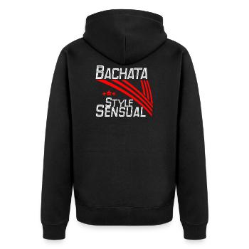 style Bachata Sensuel - Pro Dance Edition - Veste à capuche bio Premium Unisexe - noir - Dos - Nico (187cm)