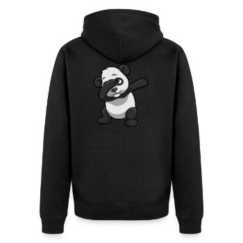 panda tamponnant ours enfant drôle de cadeau d'anniversaire - Veste à capuche bio Premium Unisexe - noir - Dos - Nico (187cm)